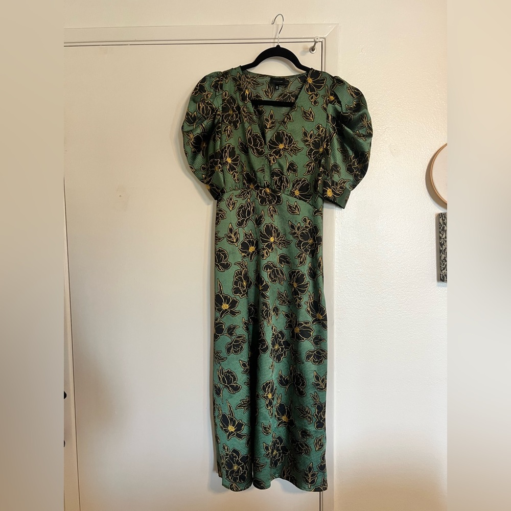 Who What Wear green and black dress